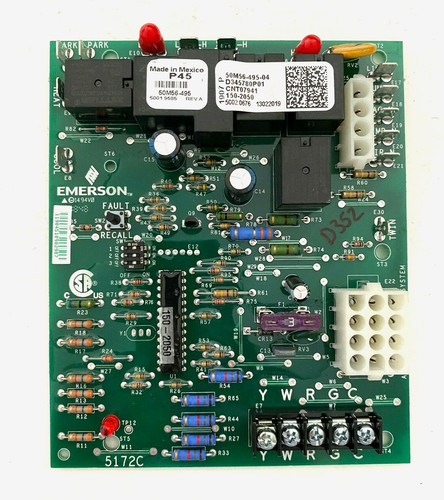 Trane D345780P01 Control Circuit Board Emerson 50M56-495 P45 used #D352