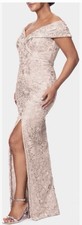 Xscape Women's Lace Off-The-Shoulder Gown Dress Pink, Sz 14