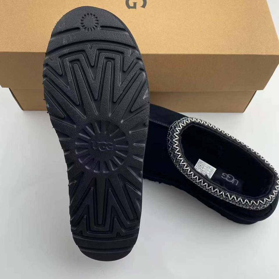 Zapatos para mujer UGG Tasman II negros para mujer gamuza superior lana pantuflas EE. UU. 6-11 Foto 4 de 4