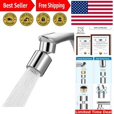 NSF-Certified 360  Twist Faucet Aerator with Dual-Function Sprayer - Chrome