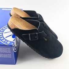 Birkenstock Boston Suede Clog Black Narrow/Wide Women's and Men's Shoes