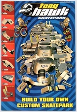 Print Ad 2001 Tech Deck Tony Hawk Custom Skatepark Original Promo Poster Art