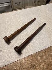 Vintage Wooden Yarn Thread Wool Spool Spindle Bobbin | Lot of 2