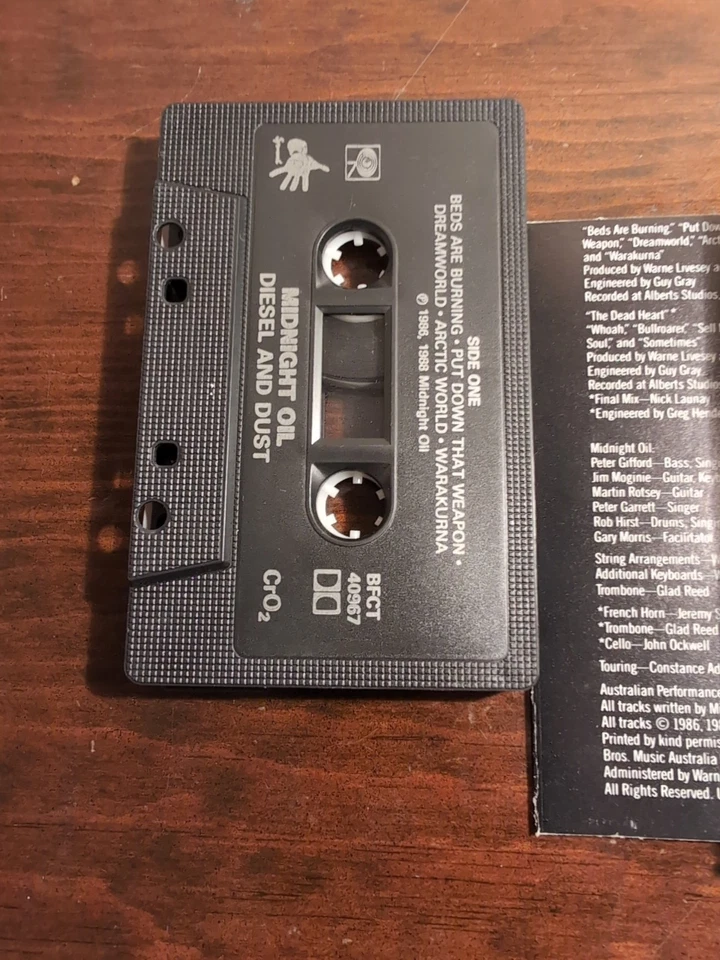 MIDNIGHT OIL Cassette Tape DIESEL AND DUST 80s Alternative Rock BEDS ARE BURNING - Image 4 of 4