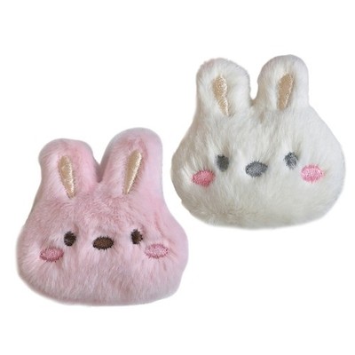Adorable Rabbit Face Brooch Plush Sweater Badge for Parties and Everyday Wear