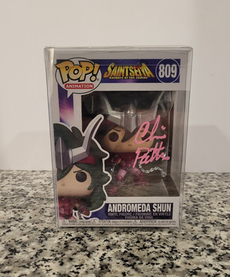 Andromeda Shun 809 FUNKO POP Animation Saint Seiya SIGNED Chris Patton
