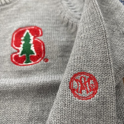 Alma Mater NCAA STANFORD CARDINAL Kids 1/4 zip sweater Youth M MED 6T GRAY NWT - Picture 4 of 6