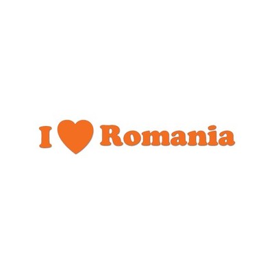 I Love Romania Sticker Decal Die Cut