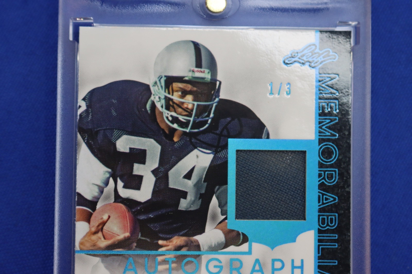 2024 Leaf Game Used Autograph BO JACKSON 1/3 Football Auto Card AU MEM Raiders view 3