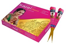 12 x Kajal organic brown henna mehndi cones – temporary tattoo body art UK Selle