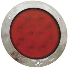 Grote SuperNova, 4", 10-Diode Pattern, Stop/Tail/Turn LED Lamp Red 53302