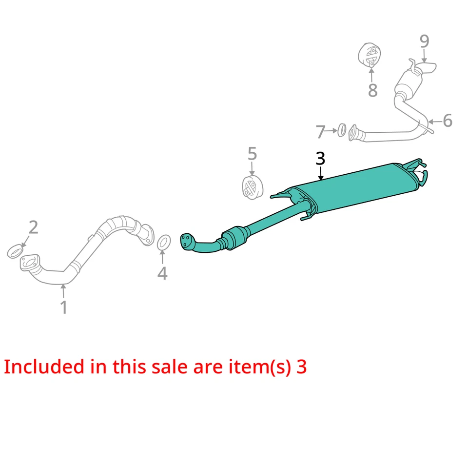 Tubo de escape silenciador para Toyota RAV-4 2006-2012 2,5 L Foto 4 de 4