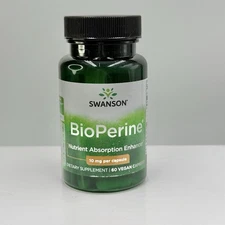BioPerine Nutrient Absorption Enhancer 10 mg Per Capsule 60 Vegan Capsules O3/27