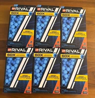 Nerf Rival Advanced Precision Battling 60 X High Impact-Rounds X 6 Pack.