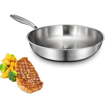 Pfanne Bratpfanne 22/26/30cm Edelstahl Induktion unbeschichtet, backofenfest