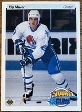 Kip Miller 1990-91 Upper Deck Young Guns Rookie Card #522 Nordiques RC Free Ship. rookie card picture