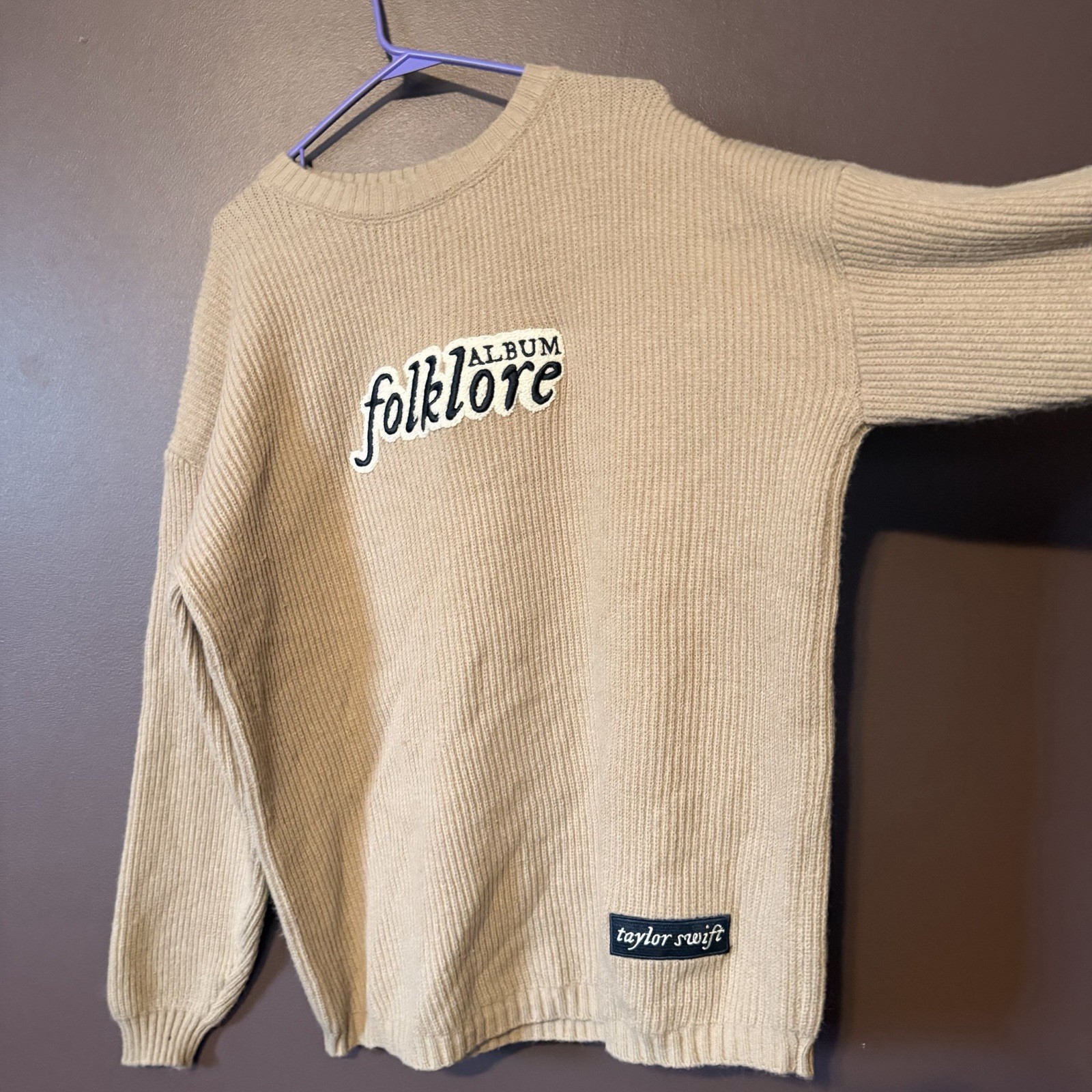 Taylor Swift Folklore Patch Chenille Sweater - image 3