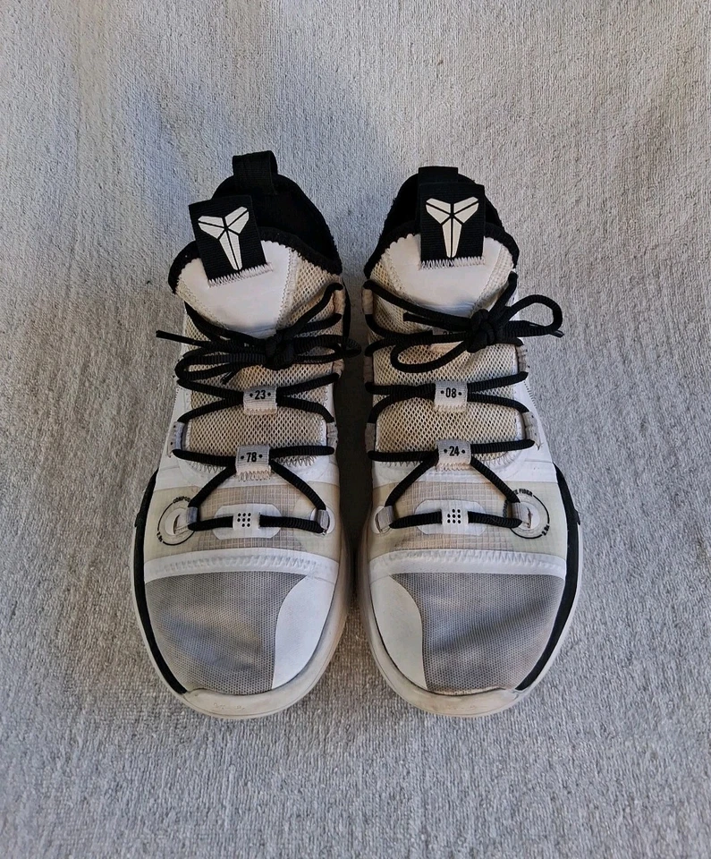 耐克 Kobe A.D. Exodus TB 白色/黑色鞋 7.5 — 第 3/4 张图片