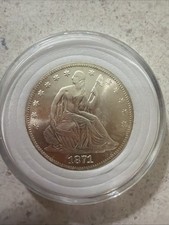 1871 S  50c Seated Liberty Half Dollar San Francisco