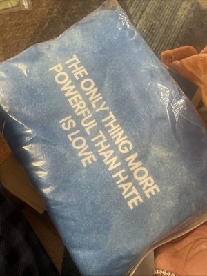  The Only Thing More Powerful Than Hate Is Love  Sweatshirt Baby Blue size XL