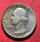 1937S US Washington SILVER Quarter "Semi Key Date" "San Francisco" Mint! Coin!