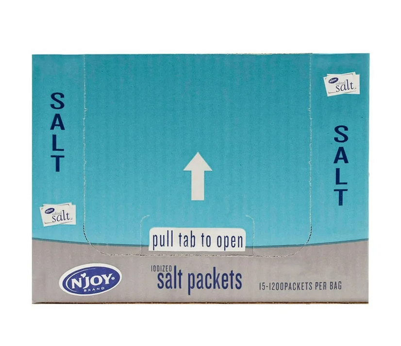 N'Joy Iodized Salt Packets .5g Each | 1200 Count Bulk Case | eBay N'Joy Iodized Salt Packets .5g Each | 1200 Count Bulk Case | eBay