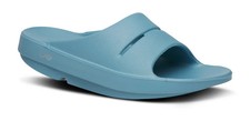 New OOFOS Womens OOahh Slide Sandal Ocean Blue All Sizes Ships Free Only 44.89