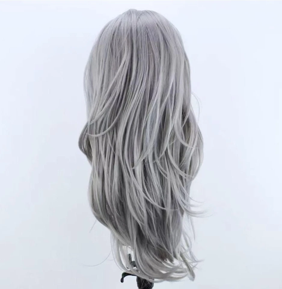 Парик HD Lace Front серебристый серый блондинка балаяж смесь длинных человеческих волос омбре волны - Изображение 4 из 4