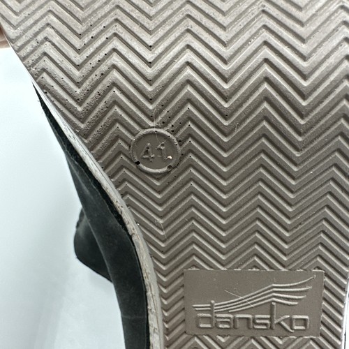 EUC Dansko Sandals Womens 41 Reggie Slingback Black Leather 9.5 Block Heel - Picture 7 of 7