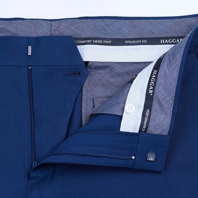 Pantalón de vestir Haggar Performance Comfort talla 34 x 29 azul Foto 4 de 4