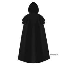 Halloween Mens Hooded Robe Cloak Cape Costume Cosplay Fit Star Wars Jedi Knight