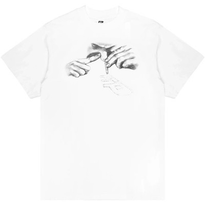 FTP FuckThePopulation Lines Tee White XL IN HAND