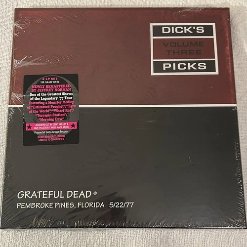 Grateful Dead Dick's Picks volume 3 5/22/77 180g Vinyl Sealed