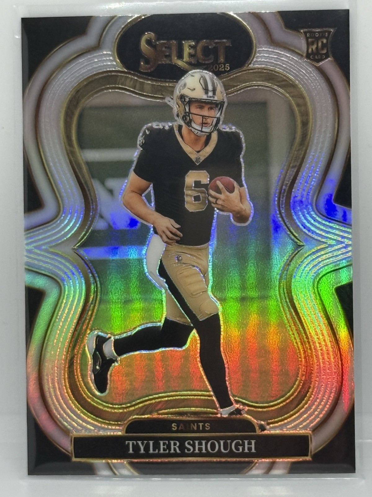 2025 Panini Select - Suite Level Tyler Shough #341 Silver Prizm (RC) Saints