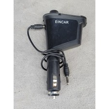 EINCAR Car FM Transmitter Radio Adapter 12V-30V USB Charger 3.5mm Aux Jack Black