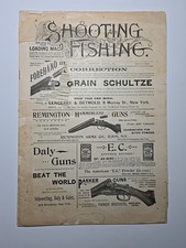 Rare Antique Gun Magazine Shooting & Fishing 1895 Remington Colt Daly