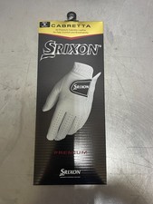 Srixon Mens Cabretta Leather White Golf Glove Premium Left Hand Soft M New