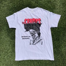 Vintage THE CRAMPS Band Bad Music For Bad People S to 5XL Shirt ZL413