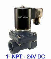 1" Inch Anti Corrosion Acid Salt Water Electric Solenoid CPVC Valve NC 24V DC