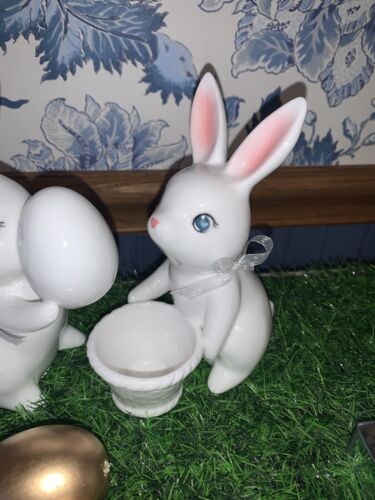 Spritz Target Ceramic Easter Bunnies Egg Basket Vintage Retro Style 2023 Set 2 - Picture 3 of 9