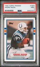 1989 TOPPS TRADED #102T ANDRE RISON PSA 9 MINT ROOKIE RC COLTS ATLANTA FALCONS