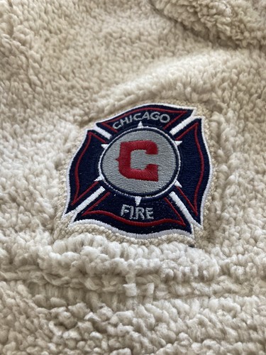 Women's MLS Columbia CHICAGO FIRE FC Mountain Side Fleece Full Zip Jacket M NWT  - Picture 2 of 5