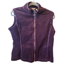 Woolrich Vest Size M P Zip Burgundy Wide Wale Corduroy Sleeveless Whimsygoth