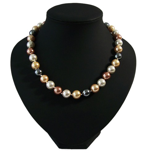 Perlenkette Perlen Armband Ohrringe Muschelkernperlen Schmuck Set Hochzeit VS7# - Bild 53 von 99