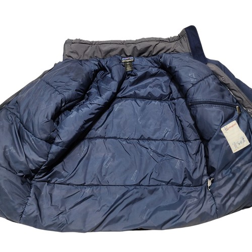 Patagonia Kids L (12) Navy Coat Zip Closure & Pockets Snap Buttons Vintage READ - Picture 3 of 12