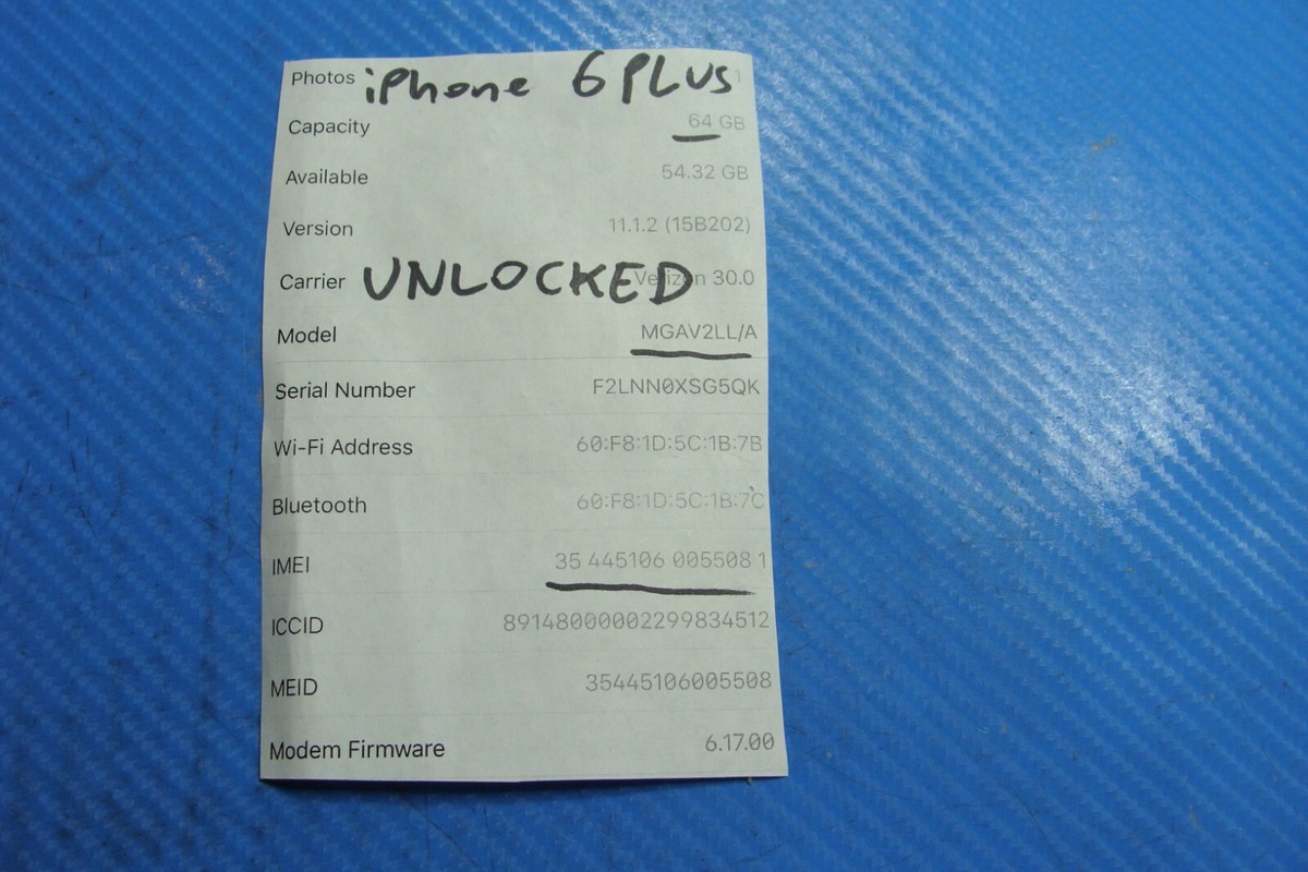 iPhone6ｓ Apple iPhone 6 Plus Verizon 16gb Logic Board 820-3675-a for sale