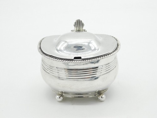 George III Sterling Silver Lined Pattern Mustard Pot Antique 1816 London - Picture 3 of 7