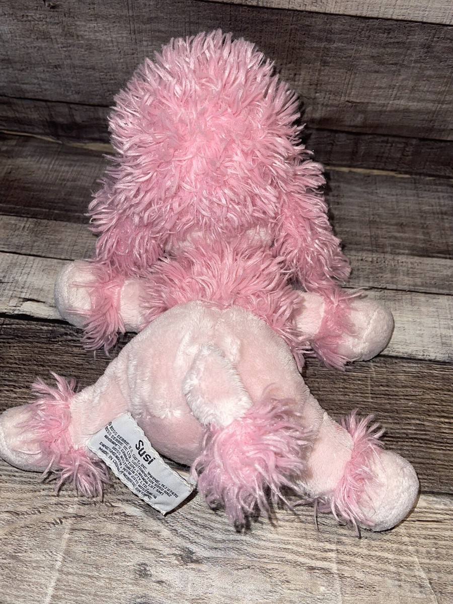Russ Berrie Susi Pink Poodle plush dog Big Eyes Stuffed Animal 9