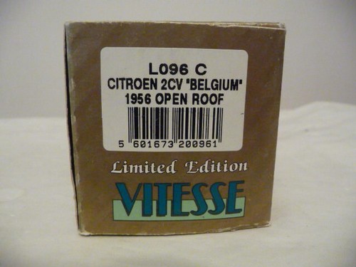 Vitesse 1/43 Scale L096 C Citroen 2CV 'Belgium' 1956 Open Roof - Boxed - Picture 7 of 7