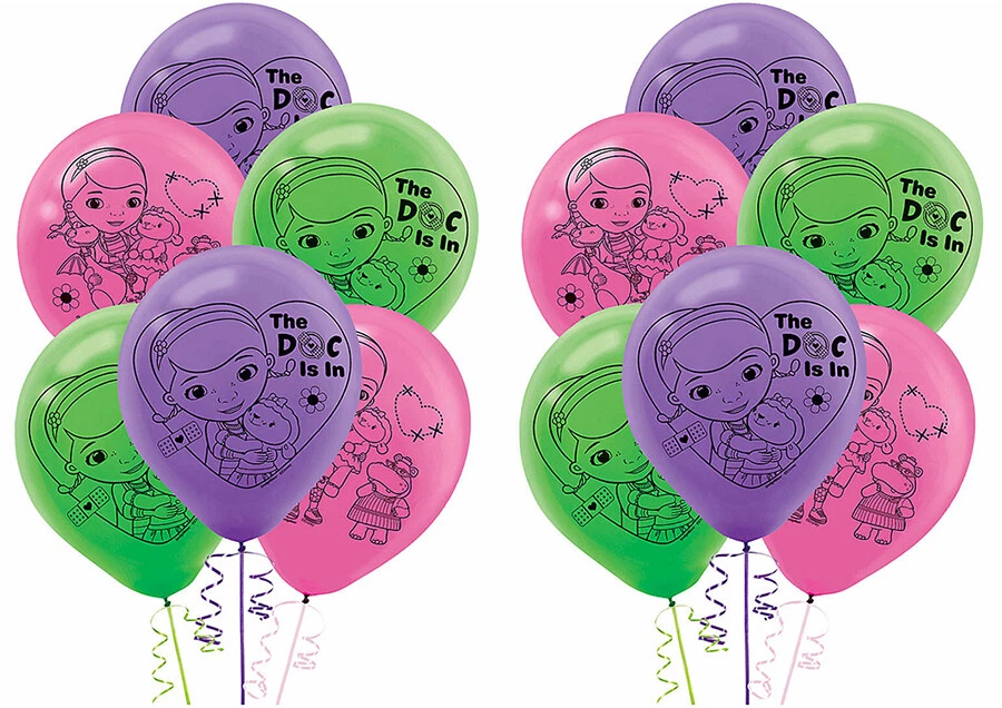 Товары для украшения дня рождения латексные воздушные шары с принтом Disney Doc McStuffins - Изображение 3 из 4